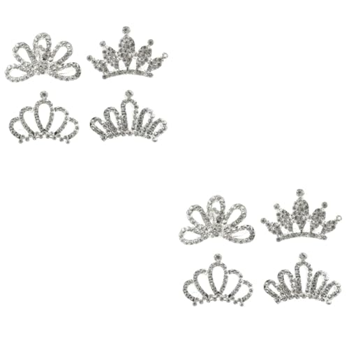 Ipetboom 8 Stk Tiara für Kinder Tiara für kleine Mädchen Kronenkopfschmuck kleine Tiara Hochzeit Miniatur Tiara Krone Tiara-Dekor für Mädchen Fee Kamm schmücken Kopfbedeckung Baby Legierung von Ipetboom