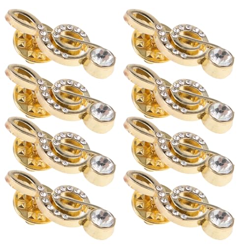 Ipetboom 8 Stück Teiliges Broschenset Musiknote mit Strasssteinen Stilvolle Anstecknadeln im Koreanischen Stil Modische Jacket Corsage für Damen Sichere Befestigung Passend zu Anzügen und Ipetboom 8 Stück Teiliges Broschenset Musiknote mit Strasssteinen Stilvolle Anstecknadeln im Koreanischen Stil Modische Jacket Corsage für Damen Sichere Befestigung Passend zu Anzügen und von Ipetboom