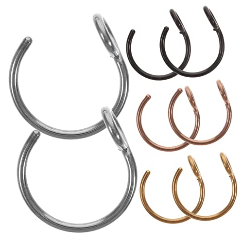 Ipetboom 8 Stück Teiliges Faux Nose Rings aus Edelstahl C Förmige nicht Durchbohrte Nasenringe in Schwarz Gold und Roségold Dekorative Hautfreundliche Nasenschmuck für Damen und Herren Ipetboom 8 Stück Teiliges Faux Nose Rings aus Edelstahl C Förmige nicht Durchbohrte Nasenringe in Schwarz Gold und Roségold Dekorative Hautfreundliche Nasenschmuck für Damen und Herren von Ipetboom