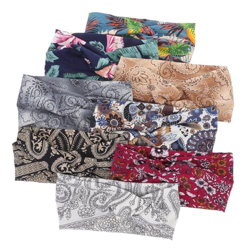 Ipetboom 8 Stück Teiliges Rutschfester Yoga Stirnbänder für Damen und Herren Atmungsaktive Schweißbänder für Fitness Sport und Freizeitaktivitäten für Yoga und Mehr von Ipetboom