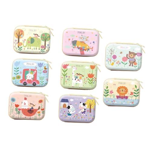 Ipetboom 8stücke Münzgeldbörse Aus Hochwertigem Weißblech Mit Cartoon-Design Robust Und Langlebig Als Aufbewahrungsbox Oder Dekoration Für Familien Und Partys Wechselgeldbörse Mit von Ipetboom