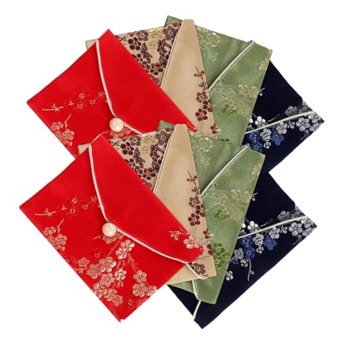 Ipetboom 8stücke Schmuckbeutel Aus Seide Bestickte Tasche Aus Chinesischem Seidenbrokat Schmuckbeutel Geldbörsen Für Damen von Ipetboom