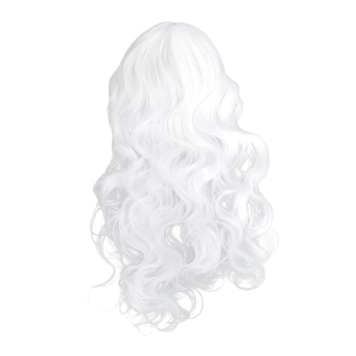 Ipetboom 80 curly wig lockenperücke Lolita wig synthetic wig Bleachable wig perücken rosa lockige perücke rote Perücke Haarpflegezubehör glatte haarperücke Haarmaske Damen Weiß von Ipetboom