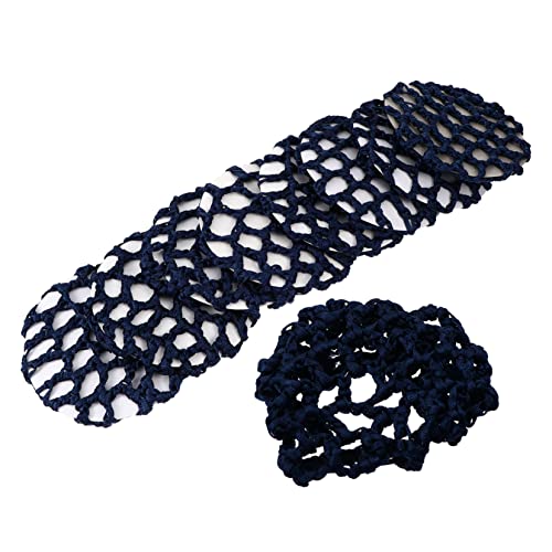 Ipetboom 8St Haarschmuck aus elastischem Mesh Haarnetz Haarzubehör für Mädchen Haarnadel Ballerina Haarknotennetz hair net Kopfbedeckung für Tänzer Haarknotenabdeckung elastisches Netz Blue von Ipetboom