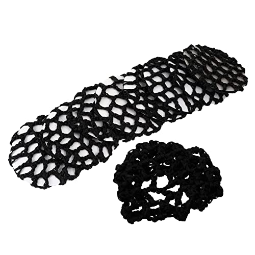 8St Haarschmuck aus elastischem Mesh Brötchenhalter für Haare Haarschmuck für Damen haarnetze hair net Gebäck Häkelnadel Tanzkopfbedeckung Kopfbedeckung für Tänzer Gittergewebe von Ipetboom