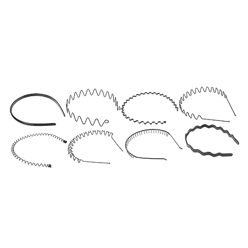 Ipetboom Haarschmuck 8st Metallwelliges Stirnband Herren Metall Haarband Männer Stirnband Metall Haarbügel Damen Metall Stirnbänder Stahlhaarband Kopfbedeckung Männer Und Frauen Welle von Ipetboom