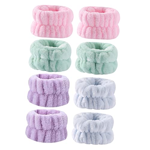 Ipetboom 8St Plüscharmband Handgelenk-Gesichtswaschbänder Haargummis zum Waschen des Gesichts Armbänder für die Hautpflege Handtucharmbänder zum Waschen des Gesichts Handtuchband Handtücher von Ipetboom