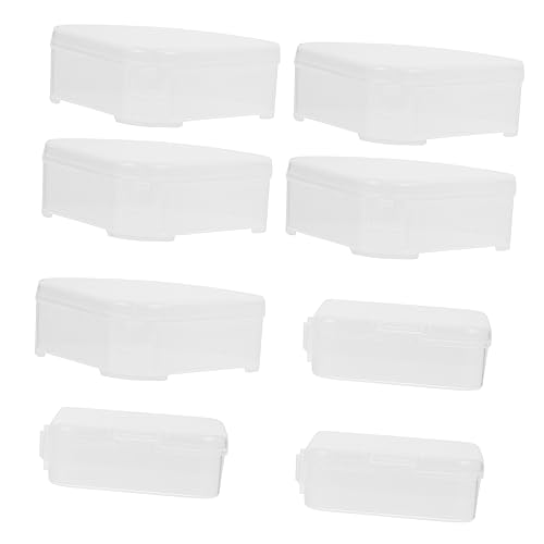 Ipetboom 8stücke Kosmetikschwammhalter Aus Kunststoff Kleine Make-up-quastenbox Dreieckige Aufbewahrungsbox Für Puderquasten Quadratische Make-up-quastenhüllen Praktisches Make-up-zubehör f von Ipetboom