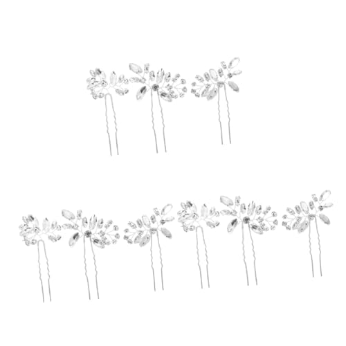 Ipetboom 9 Stk Haarnadel aus Kristall für die Braut Hochzeitshaarschmuck für Bräute Haarschmuck für den Strand Tiara Haarspangen Haarschmuck für die Hochzeit Hochzeitsfeier Haargabel Stift von Ipetboom