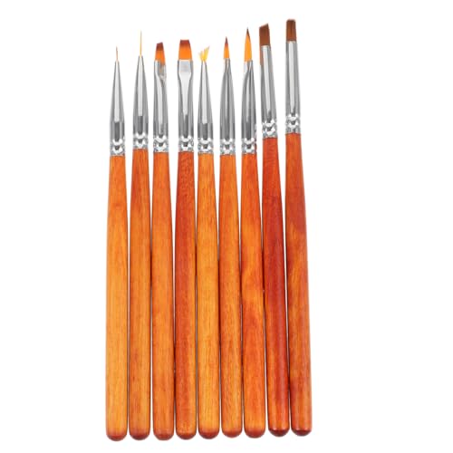 Ipetboom 9 Stück Teiliges Nageldesign Pinselset für Nail Art und Malpinsel für Designs Tragbar und Langlebig für Salon oder Zuhause Ipetboom 9 Stück Teiliges Nageldesign Pinselset für Nail Art und Malpinsel für Designs Tragbar und Langlebig für Salon oder Zuhause von Ipetboom