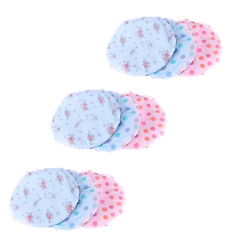 Ipetboom Duschhaube Damen 9 Stück Elastisch Haarschutz für Dusche und Spa Zufällige Muster von Ipetboom
