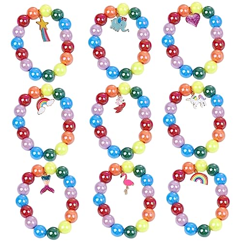 Ipetboom 9stücke Regenbogen Armband Für Junge Mädchen Kreative Perlen Kinderarmbänder Hochwertiges Modearmband Regenbogen Armband Für Mädchen von Ipetboom