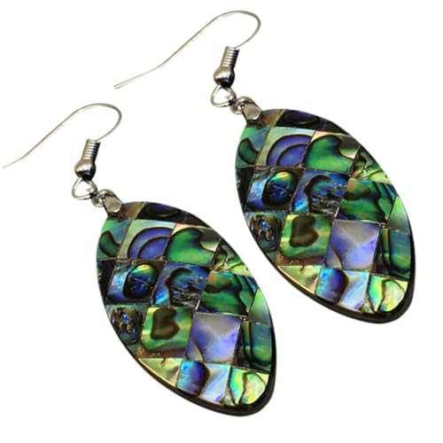 Ipetboom Abalone Shell Ohrhänger Damen Modisch Natürlicher Schmuck Dangler Ohrschmuck für Mädchen Vielseitig Tragbar Party von Ipetboom