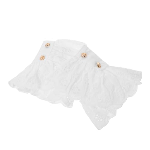 Ipetboom Abnehmbare Spitzen Armstulpen Weiß mit Floralem Muster Leichte Atmungsaktive Armbänder für Damen Ärmelaccessoires für Blusen Hemden und Mäntel bei Festlichen Anlässen von Ipetboom