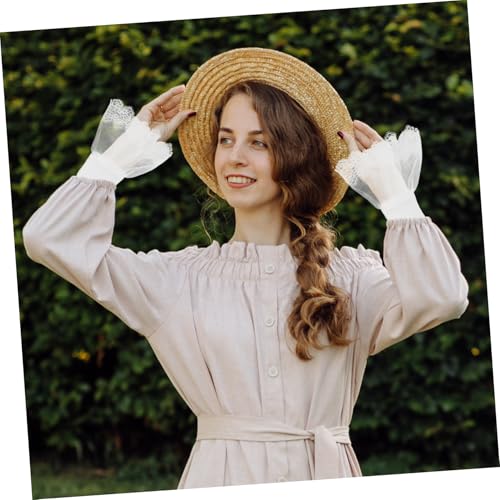 Ipetboom Abnehmbare Spitzen handgelenkmanschetten Damen Feine Netzspitze Faux Sleeve Rüschen Manschette Modische Vielseitige Spitze Ärmel accessoires für Stilvolle Outfits von Ipetboom
