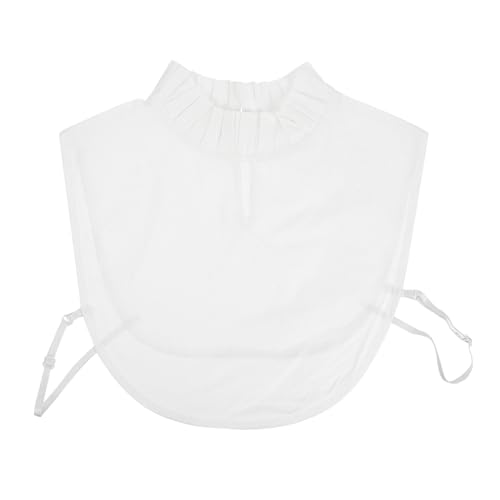 Ipetboom Abnehmbarer Damen Fake Collar Weißer Halbkragen mit Rüschensaum Hautfreundlich Atmungsaktiv Vielseitig Kombinierbar für Kragenlose Blusen und Shirts von Ipetboom