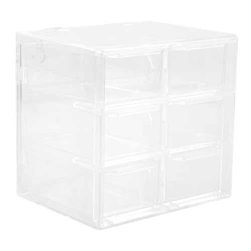 Ipetboom Acryllinse Aufbewahrungsbox mit Fächern Transparente Organizer für Staubdichtes Design für Einfachen Zugriff Linsen Desktop Speicherlösung von Ipetboom
