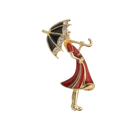 Ipetboom Alloy Brosche für Damen Regenschirm Design mit Funkelnden Strasssteinen Partys Cosplay Abschlussfeiern Hochwertiges Material Langlebig Auffällig von Ipetboom