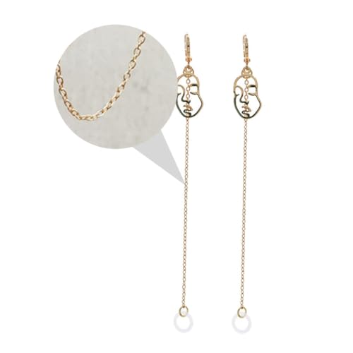 Ipetboom Anti drop Ear Chain Dangler Ohrringe Vergoldet Kreatives Gesichtsmotiv Ohrschmuck Passend Für Alltag Party Reise von Ipetboom