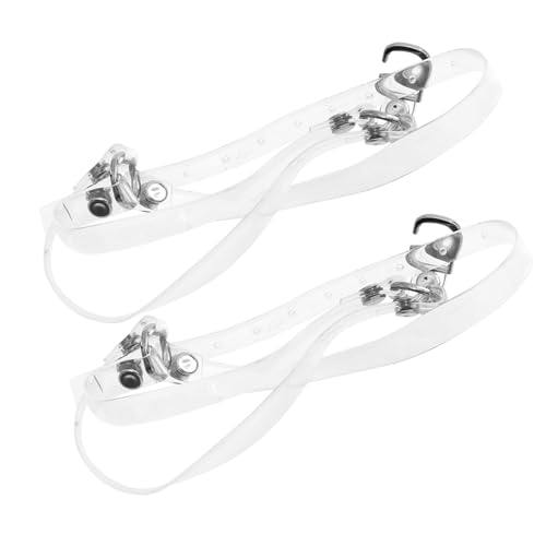 Ipetboom Anti rutsch Schnürsenkel für High Heels aus Elastischem Pu Material mit Festem Metallverschluss Transparent Stabilisiert Fersenbereich Angenehm für Damen Verhindert Lockeres von Ipetboom