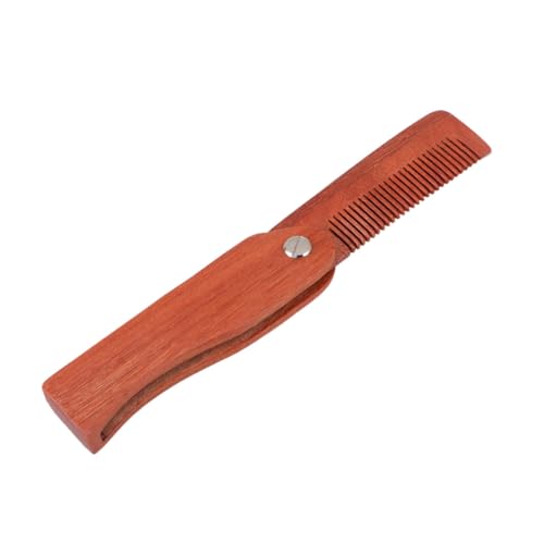 Ipetboom Antistatischer Holz Kamm Faltbar für Männer und Frauen Bart und Haarpflege Sanfte Kopfhautmassage Hautfreundlich und Tragbar für Unterwegs und Tägliche Anwendung von Ipetboom