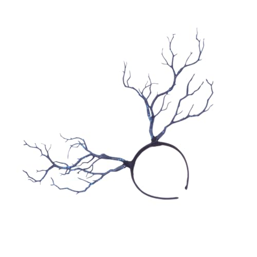 Ipetboom Simulation Geweih Stirnband Mit Ästen Haarschmuck Für Partys Foto Requisiten Einheitsgröße Für Frauen Und Kinder Blau von Ipetboom