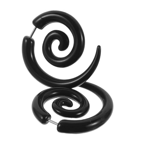 Ipetboom Asymmetrische Schnecken Spiralohrringe aus Leichtem Edelstahl Druckfrei und Langlebig mit Flügelform für Damen Vielseitig Tragbar bei Partys und Alltag Ohr Expander Geeignet von Ipetboom