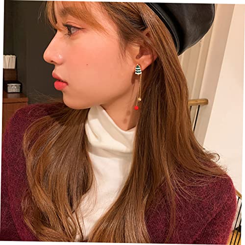Ipetboom Asymmetrische Weihnachtsmann Ohrringe Damen Quasten Tropfen Ohrschmuck Weihnachten Party Schmuck Festliche Ohrstecker für Damen und Teenager von Ipetboom