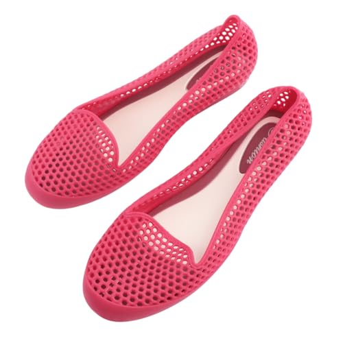 Ipetboom Atmungsaktive Leichte Sandalen aus PVC für Damen und Herren Flache Einfache Strandschuhe in Rot für Sommer Urlaub Strand und Freizeit von Ipetboom