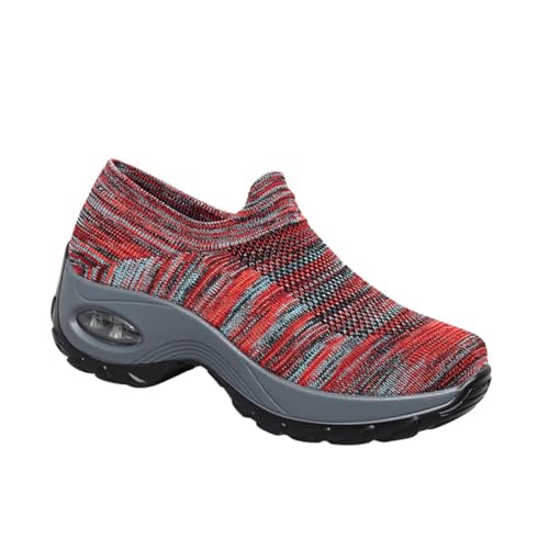 Ipetboom Atmungsaktive Sportschuhe Damen Leichte Stricksockenschuhe mit Rutsch Sohle Bequeme Fitness Sneaker für Alltag und Training Modische Lauf und Freizeitschuhe von Ipetboom