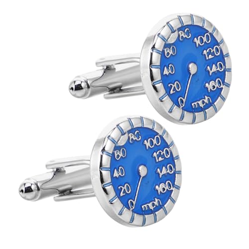 Ipetboom Speedometer Manschettenknöpfe Für Herren Stilvolle Blaue Auto-tachometer Design Hemdmanschetten Für Hochzeiten Geschäftliche Anlässe Und Besondere Gelegenheiten von Ipetboom