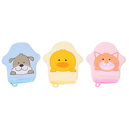 Ipetboom 3stücke Junge Mädchen Badehandschuhe Cartoon Dusche Handschuhe Badezimmer Zubehör Duschhandschuhe Junge Mädchen Duschtücher Schaumhandschuhe von Ipetboom