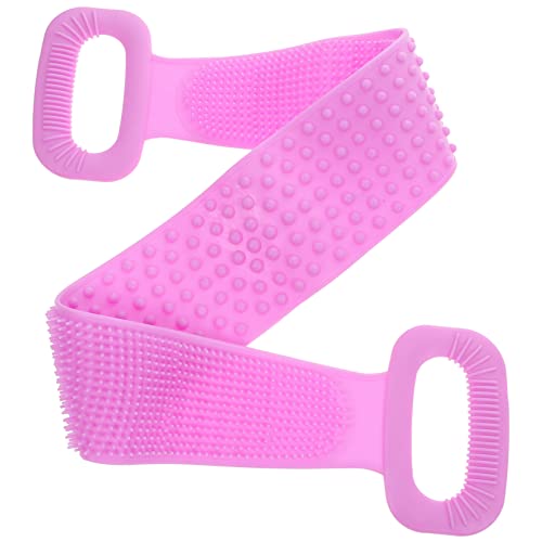 Ipetboom Bademassagebürste Badehandtücher Kopfmassagegerät Handtücher Baumwolle Kopfhautmassagegerät Badezimmerhandtuchbürste Duschgriff Mikrofaserhandtuch Bademantelnetz Serviette von Ipetboom