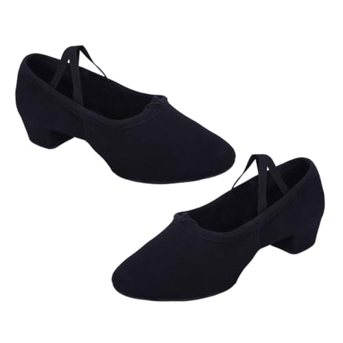Ipetboom Ballettschuhe Damen Soft Low Heel Tanzschuhe mit Geteilter Sohle rutschfest Atmungsaktiv Elastischem Band für Ballett Yoga Bühnenauftritte Komfortable und Strapazierfähige von Ipetboom