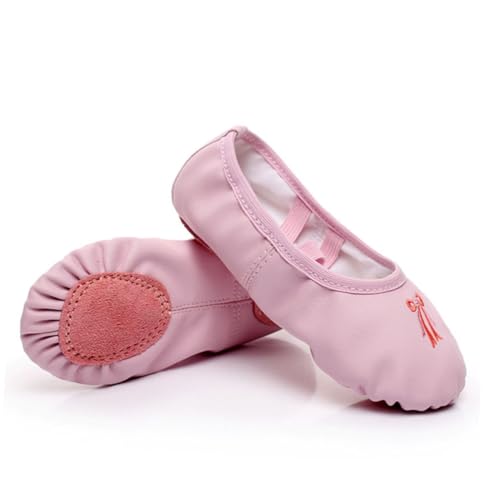Ipetboom Ballettschuhe mit Elastischem Riemen rutschfeste Ledersohle Atmungsaktiv Leicht und Geeignet für Yoga Modern Dance Jazz und Ballett von Ipetboom