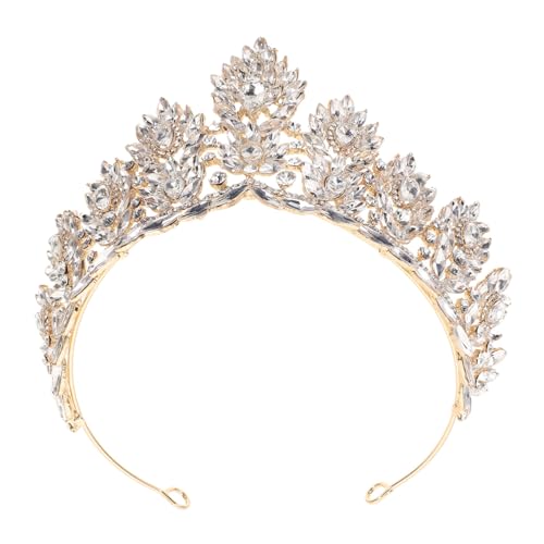 Ipetboom Barock Krone Damen Braut Hochzeit Tiara aus Legierung mit Strass Vintage Haarschmuck für Hochzeit Geburtstag Ball und Festliche Anlässe Prinzessin Pageant Homecoming Accessoire von Ipetboom