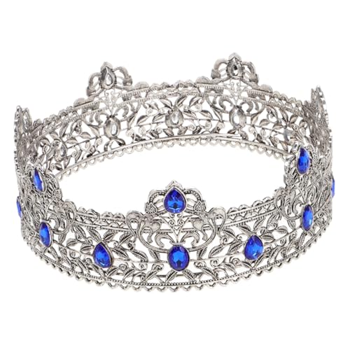 Ipetboom Barock Krone Herren Tiara mit Strassakzenten für Kostümfeiern Hochzeiten und Geburtstagsfeiern Leichtes Komfortables Design für Besondere Anlässe von Ipetboom