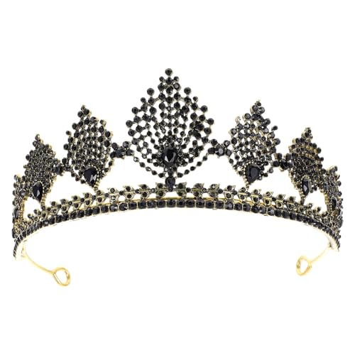 Ipetboom Barocke Strasskrone Vintage Tiara Stilvolle Braut Haarschmuck Damen Mädchen Hochzeit Festlicher Kopfschmuck von Ipetboom