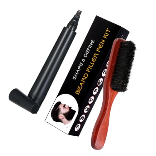 Ipetboom 1satz Bartstift Und Bartbürsten Für Männer Professionelles Styling-werkzeug Für Bartpflege Mit Ergonomischem Design Und Langanhaltender Wirkung von Ipetboom