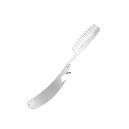 Ipetboom Edelstahl Faltbarer Bartkamm Für Männer Antistatischer Leicht Und Handgefertigt Für Tägliche Pflege Und Unterwegs Für Bart Und Schnurrbart von Ipetboom