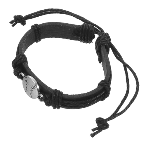 Ipetboom Baseball Armband für Jungen und Männer Verstellbares Sportarmband Kunstleder und Legierung für Baseball Spiele und Sportpartys von Ipetboom