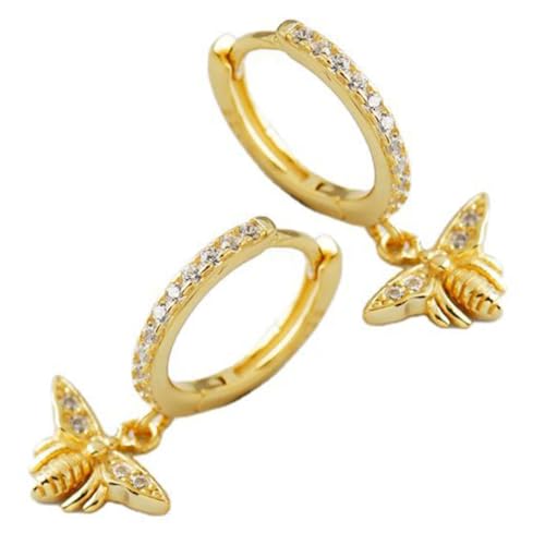 Ipetboom Bienen ohrringe Damen Creolen mit Insekten motiv Modische Leichte Ohrstecker für Teenager Mädchen Trendige Schmuckstücke für Hochzeit Party von Ipetboom