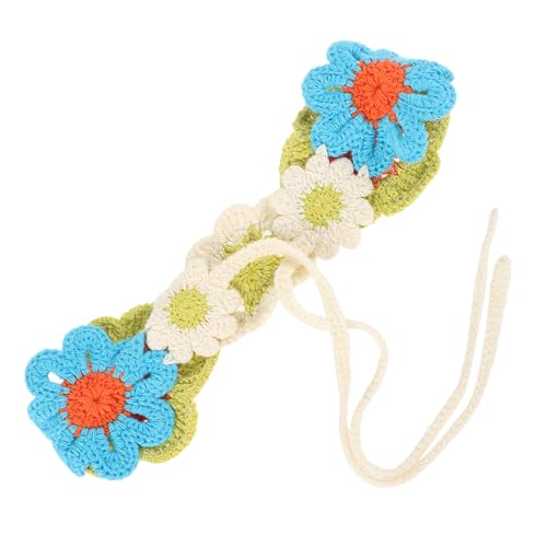 Ipetboom Blumenstirnband Häkeln Kopfbedeckung Für Damen Stirnband Filigranes Design Haar Wickeln Bandana-stirnband Alltagskleidung Kombinieren von Ipetboom