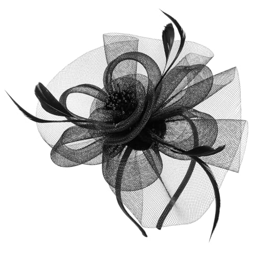 Ipetboom Fascinator Hut Für Damen Exaggerated Headband Mit Netzschleier Blumenverzierung Für Hochzeiten Teepartys Und Geburtstagsfeiern Elegantes Haarschmuck-accessoire Für Besondere von Ipetboom