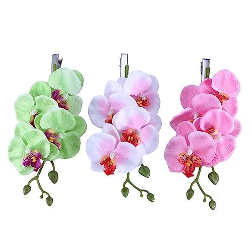 Ipetboom Orchideen-Haarnadel für Mädchen haarschmuck Haarspangen Accessoires für Mädchen Blumenklauenclips für Haare Haarklammer Blumensimulation Haarnadel Haarnadel Phalaenopsis von Ipetboom