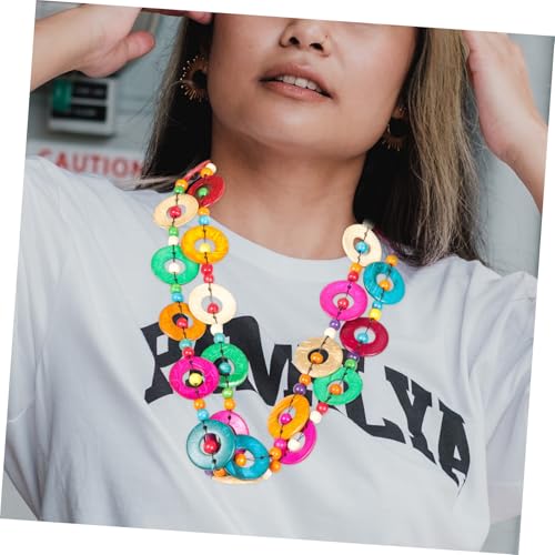 Ipetboom Bohemia Lange Damen Halskette mit Kokosnuss anhänger Bunte Perlen Gewebtes Design Modischer Ethno schmuck für Party Urlaub Strand und Alltag Ipetboom Bohemia Lange Damen Halskette mit Kokosnuss anhänger Bunte Perlen Gewebtes Design Modischer Ethno schmuck für Party Urlaub Strand und Alltag von Ipetboom