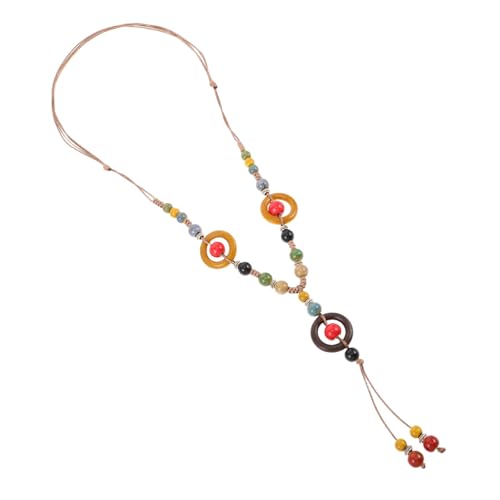 Ipetboom Boho Halskette mit Bunten Perlen und Quaste Vintage Geflochtene Sommer Strand Anhänger Kette für Frauen Handgefertigter Modischer Schmuck für Besondere Anlässe von Ipetboom