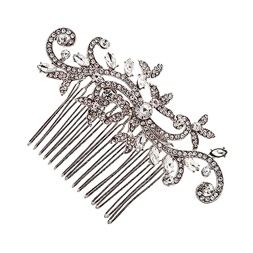 Ipetboom Braut Haarspange 1stk Kamm Seitenkämme Für Hochzeitshaare Haarschmuck Hochzeit Haarbrosche Hochzeit Glänzender Kopfschmuck Diamant-kopfstück Tiara Clip Perle Braut Legierung von Ipetboom