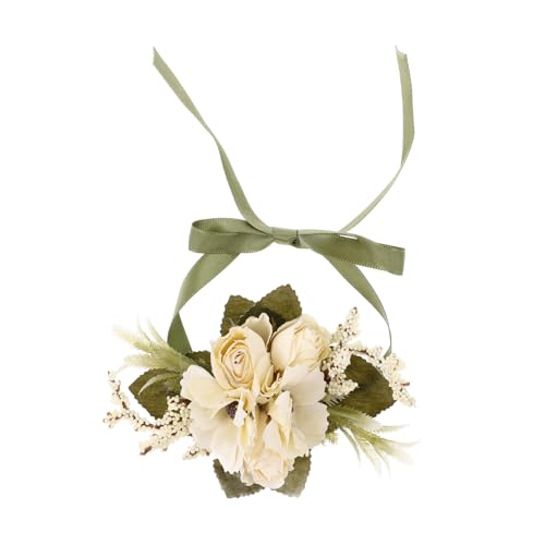 Ipetboom Braut Handgelenk Blumen Corsage Zartes Armband Faux Hochzeit Brautjungfer Handgelenk Blume Hochzeiten Dekoration Rosa Hochzeitsbedarf Weiß Frauen Gefälschte Blumen Frau von Ipetboom