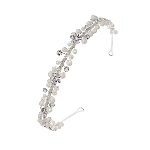 Ipetboom Haarschmuck Für Die Braut Braut Hochzeit Stirnband hochzeitshaar schmuck wedding hair accessories Geburtstagsfeier Haarband Mädchen Herz Haarschmuck Kopfbedeckung Bankett Strass von Ipetboom